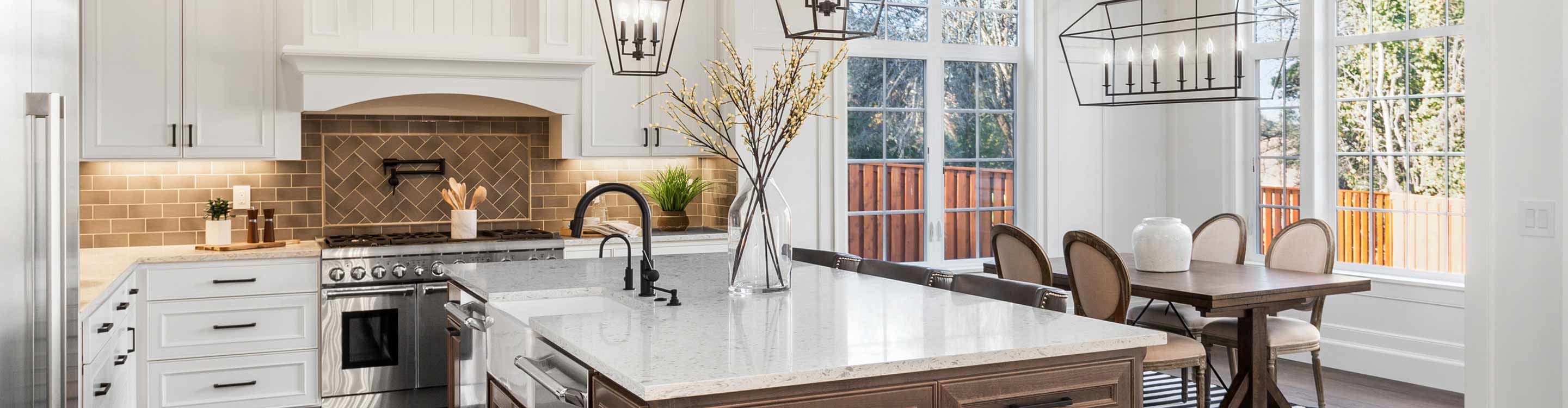 kitchen granite countertops and backsplash photo