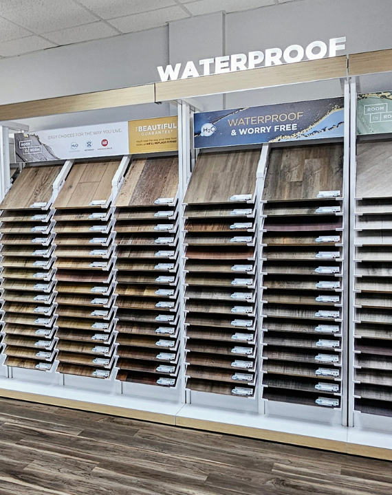 Waterproof Luxury Vinyl Flooring Display in Wasilla, AK