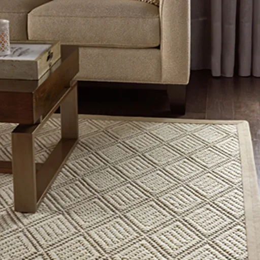 Square patterned area rug by Wrucks Carpet One, AK 